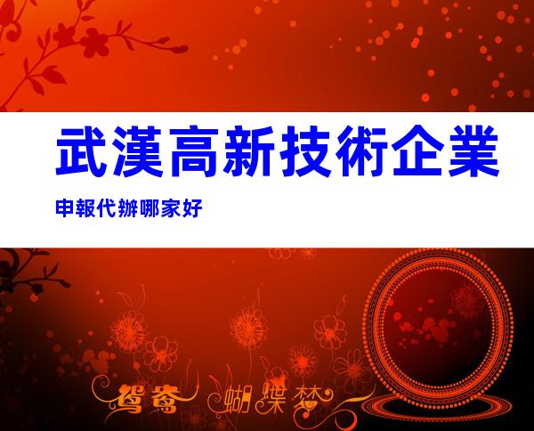 武漢高新技術企業申報代辦哪家好